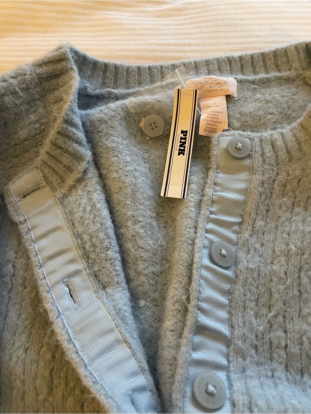 Victoria's Secret PINK Light Blue Cardigan - L